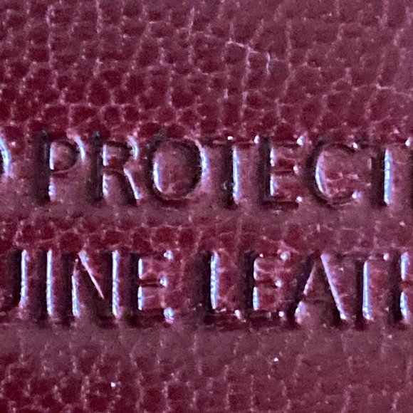 Union Code Burgundy Dark Wine Red Genuine Leather RFID Protected Folding Wallet - Picture 7 of 7